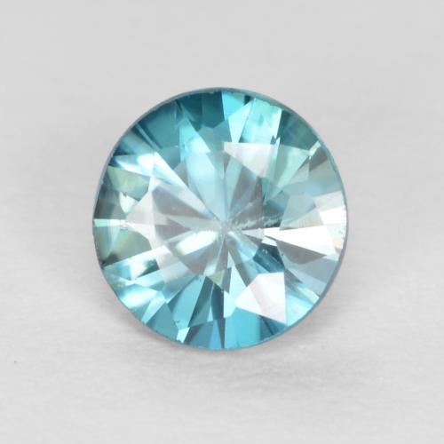 0,53 ctw natürlicher blauer Zirkon, Rundschliff, VS