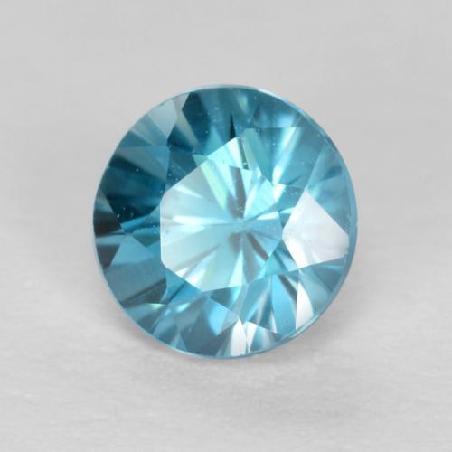 9,17 ctw natürlicher Swiss Blue Zirkon, Rund Schliff, VS
