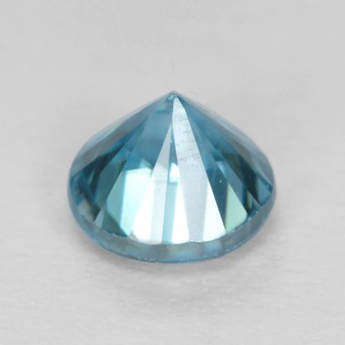 9,17 ctw natürlicher Swiss Blue Zirkon, Rund Schliff, VS