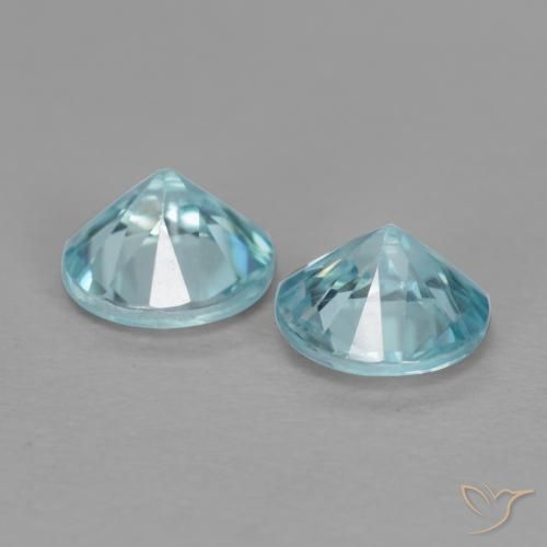 1.09 ct natürliche hellblau Zirkon-Edelsteine, Runden, VS