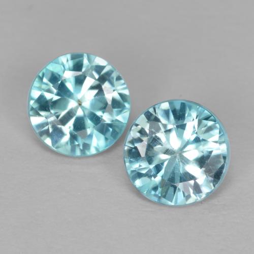 0.98 ct natürliche hellblau Zirkon-Edelsteine, Rund Schliff, VS