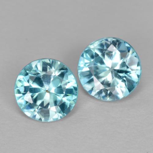 0.98 ct natürliche hellblau Zirkon-Edelsteine, Rund Schliff, VS