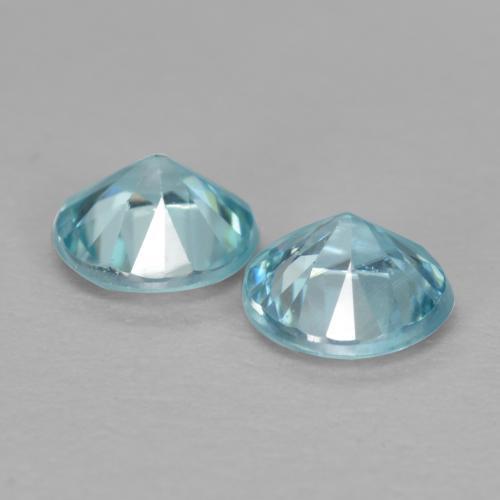 0.98 ct natürliche hellblau Zirkon-Edelsteine, Rund Schliff, VS