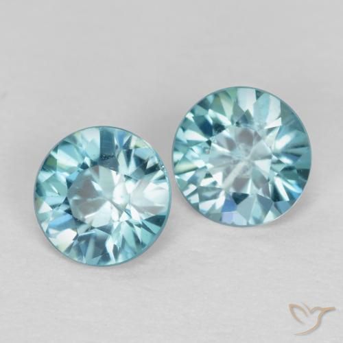 0.95 ct natürliche hellblau Zirkon-Edelsteine, Runden, VS