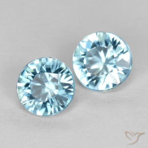 0.98 ct natürliche Baby blau Zirkon-Edelsteine, Runden, VS