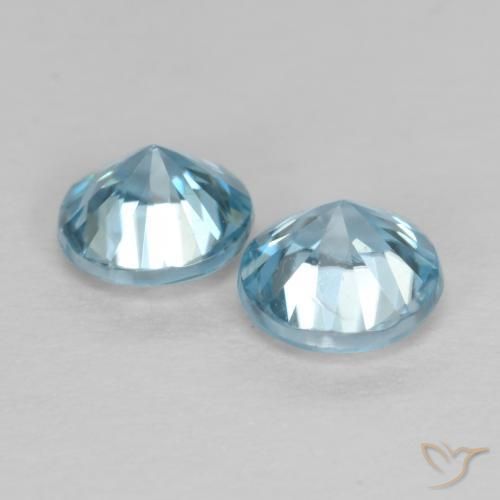 0.98 ct natürliche Baby blau Zirkon-Edelsteine, Runden, VS
