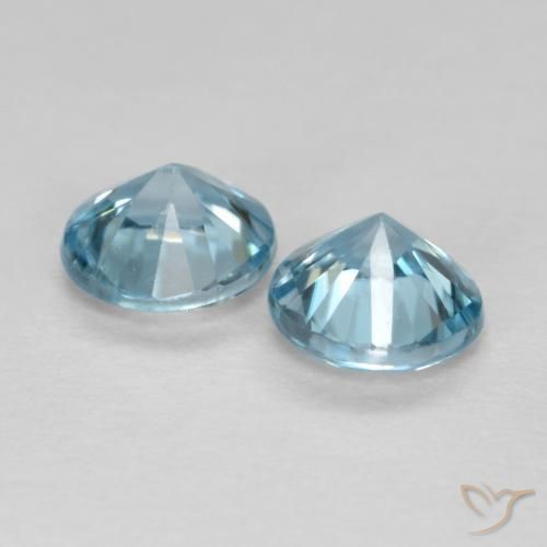 0.88 ct natürliche hellblau Zirkon-Edelsteine, Runden, VS