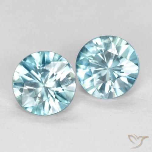 1.05 ct natürliche hellblau Zirkon-Edelsteine, Runden, VS
