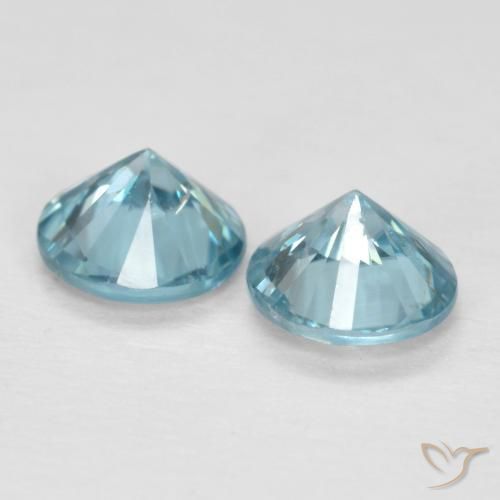 1.05 ct natürliche hellblau Zirkon-Edelsteine, Runden, VS