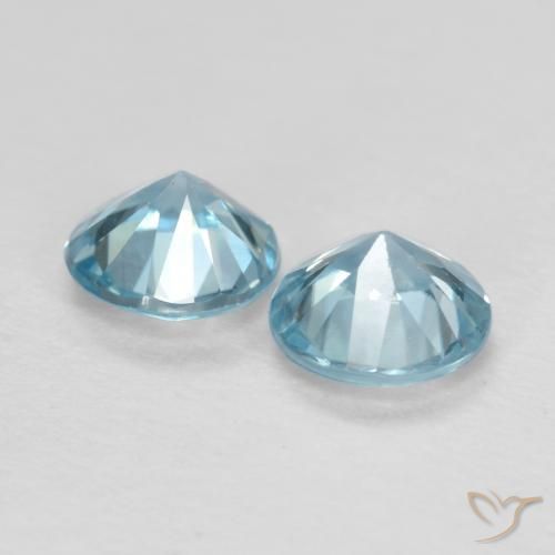 0.91 ct natürliche Helles Maya-Blau Zirkon-Edelsteine, Runden, VS
