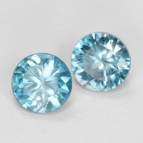 1,10 ct natürliche blauer Zirkon-Edelsteine, Rundschliff, VS