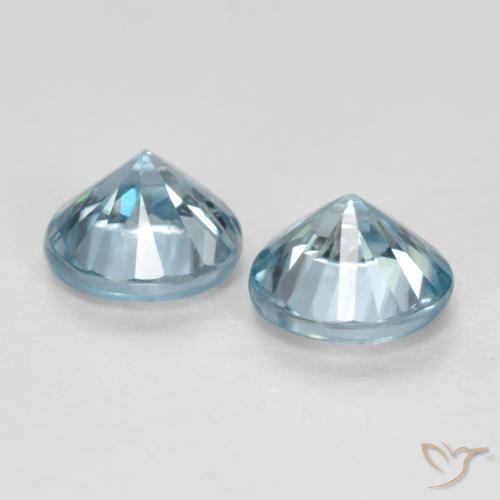 1.01 ct natürliche hellblau Zirkon-Edelsteine, Runden, VS
