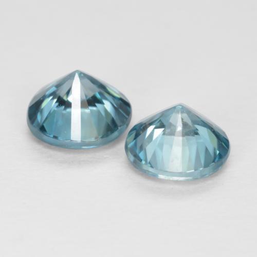 1,04 ct natürliche blauer Zirkon-Edelsteine, Rundschliff, VS