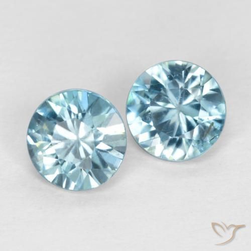 0.94 ct natürliche Helles Maya-Blau Zirkon-Edelsteine, Runden, VS