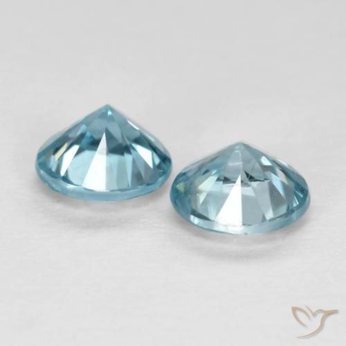 0.94 ct natürliche Helles Maya-Blau Zirkon-Edelsteine, Runden, VS