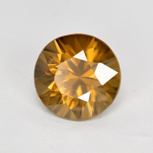 2,62 ctw natürlicher goldener Zirkon, Rundschliff, VS