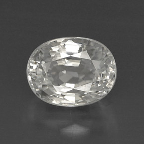 8,64 ctw natürlicher weißer Zirkon, Oval Schliff, VVS