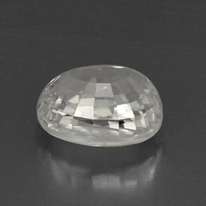 8,64 ctw natürlicher weißer Zirkon, Oval Schliff, VVS