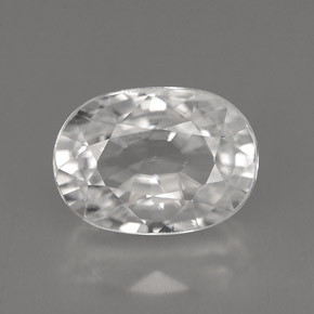 8,09 ctw natürlicher weißer Zirkon, Oval Schliff, VVS-VS
