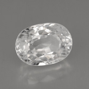 8,09 ctw natürlicher weißer Zirkon, Oval Schliff, VVS-VS