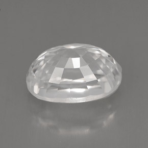 8,09 ctw natürlicher weißer Zirkon, Oval Schliff, VVS-VS