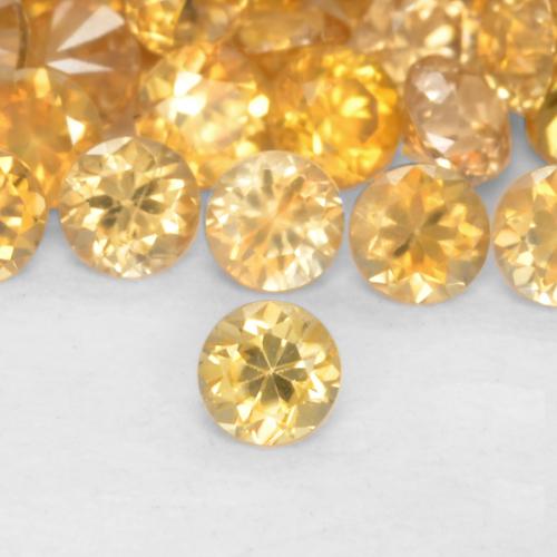 0,21 ct natürliche goldener Zirkon-Edelsteine, Rundschliff, VS