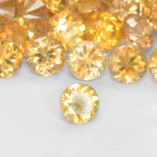 0,21 ct natürliche goldener Zirkon-Edelsteine, Rundschliff, VS