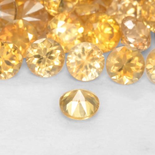 0,21 ct natürliche goldener Zirkon-Edelsteine, Rundschliff, VS