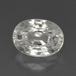 9,71 ctw natürlicher weißer Zirkon, Oval Schliff, VVS