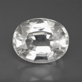 9,99 ctw natürlicher weißer Zirkon, Oval Schliff, VVS