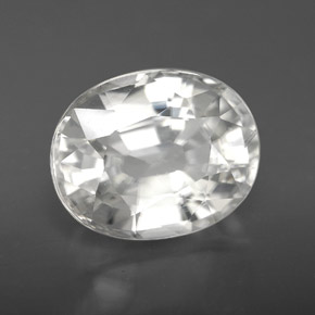 9,99 ctw natürlicher weißer Zirkon, Oval Schliff, VVS