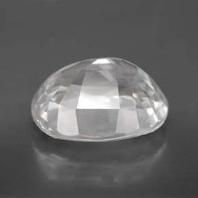 9,99 ctw natürlicher weißer Zirkon, Oval Schliff, VVS