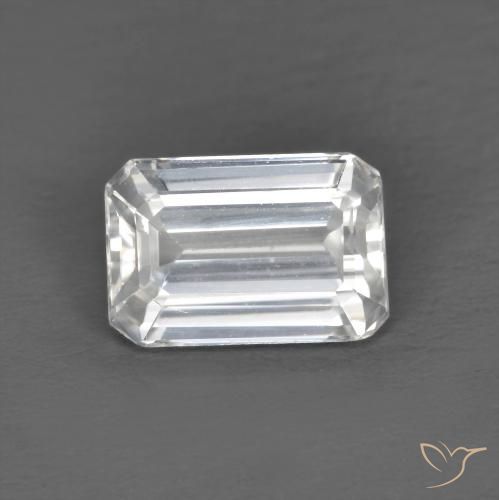 1.45ct Natürlicher Weiß Zirkon, Smaragdschliff, VVS-VS
