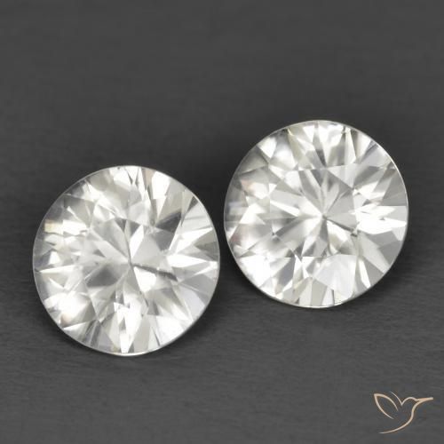 2.23 ct natürliche Weiß Zirkon-Edelsteine, Runden, VVS-VS