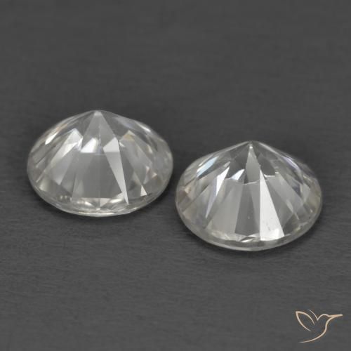 2.23 ct natürliche Weiß Zirkon-Edelsteine, Runden, VVS-VS