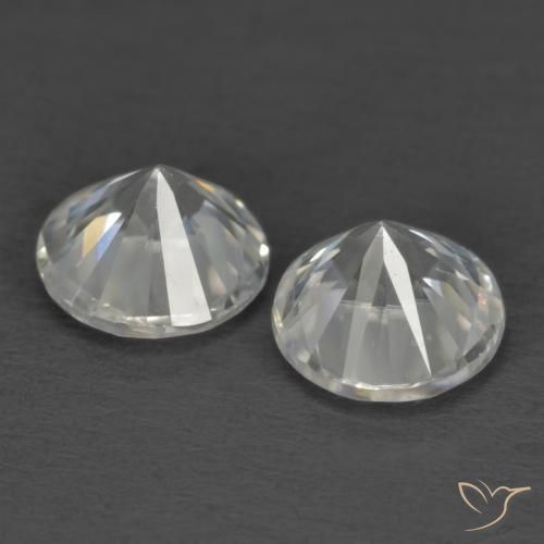 2.39 ct natürliche Weiß Zirkon-Edelsteine, Runden, VVS-VS
