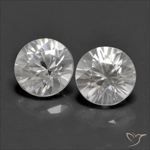 2.47 ct natürliche Weiß Zirkon-Edelsteine, Runden, VVS-VS