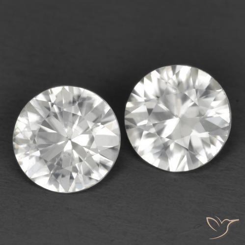 2.06 ct natürliche Weiß Zirkon-Edelsteine, Runden, VVS-VS