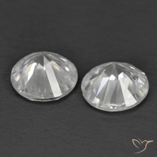 2.06 ct natürliche Weiß Zirkon-Edelsteine, Runden, VVS-VS