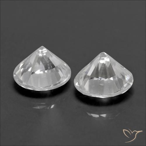 2.54 ct natürliche Weiß Zirkon-Edelsteine, Runden, VVS-VS