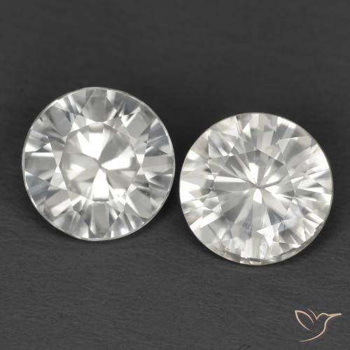 2.16 ct natürliche Weiß Zirkon-Edelsteine, Runden, VVS-VS