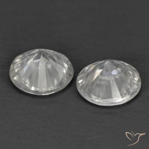 2.16 ct natürliche Weiß Zirkon-Edelsteine, Runden, VVS-VS