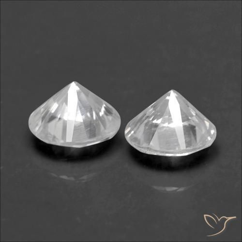 1.31 ct natürliche Weiß Zirkon-Edelsteine, Runden, VS