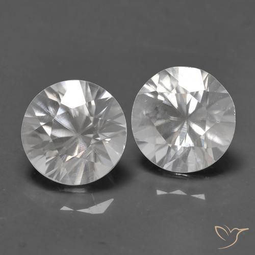 1.51 ct natürliche Weiß Zirkon-Edelsteine, Runden, VVS-VS
