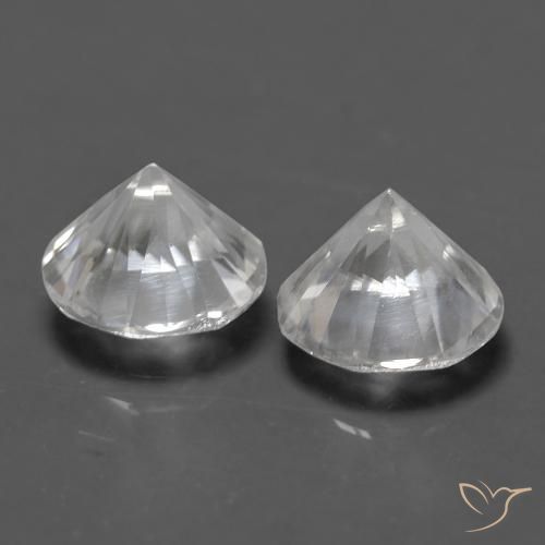 1.51 ct natürliche Weiß Zirkon-Edelsteine, Runden, VVS-VS