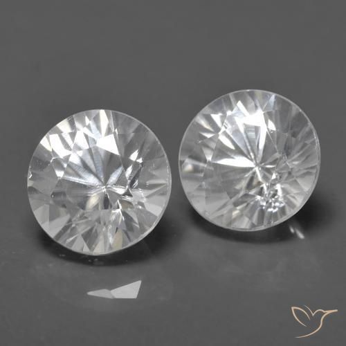 1.58 ct natürliche Weiß Zirkon-Edelsteine, Runden, VVS-VS
