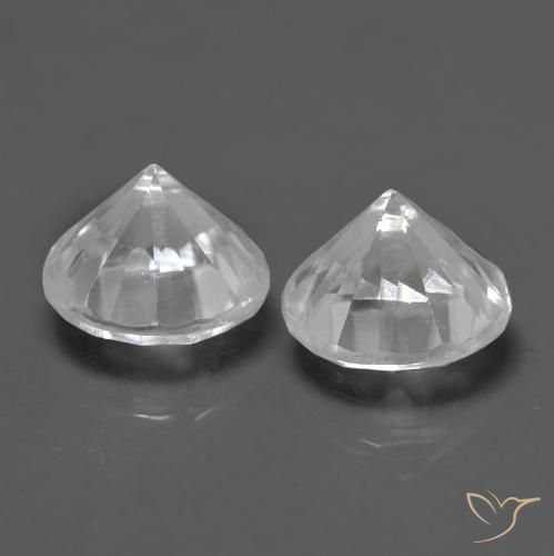 1.58 ct natürliche Weiß Zirkon-Edelsteine, Runden, VVS-VS