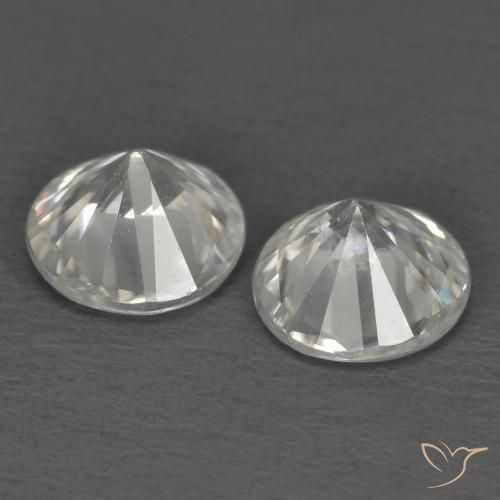 1.30 ct natürliche Weiß Zirkon-Edelsteine, Runden, VS