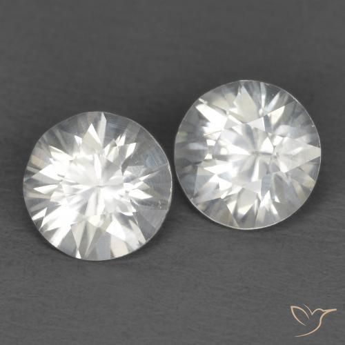 1.31 ct natürliche Weiß Zirkon-Edelsteine, Runden, VS