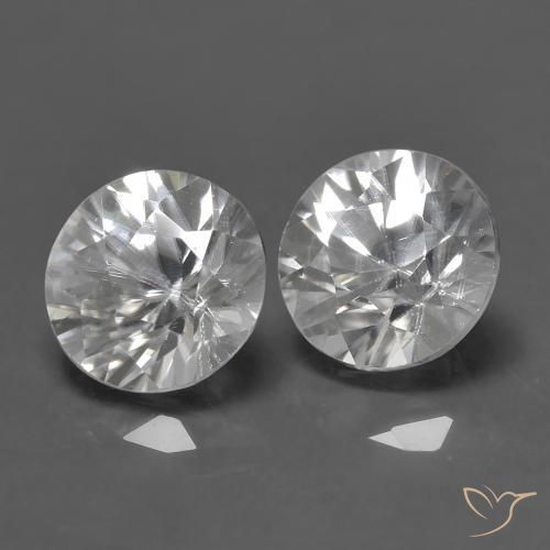 1.46 ct natürliche Weiß Zirkon-Edelsteine, Runden, VS